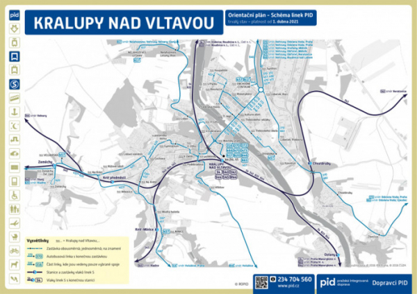 V Kralupech nad Vltavou dojde od 1. 4. 2022 k reorganizaci linek PID