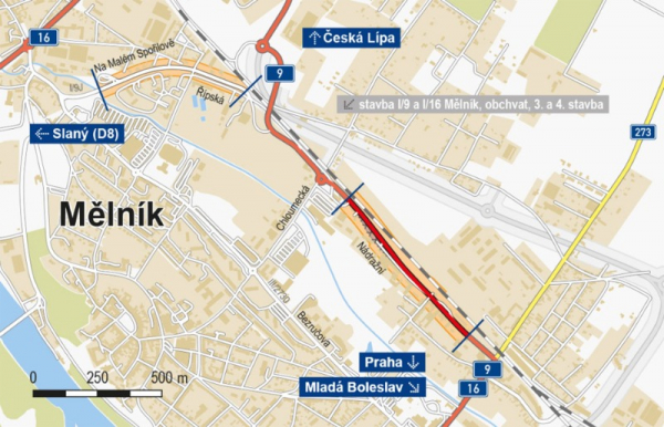 ŘSD: Připravujeme celkovou rekonstrukci ulice Nádražní v Mělníku